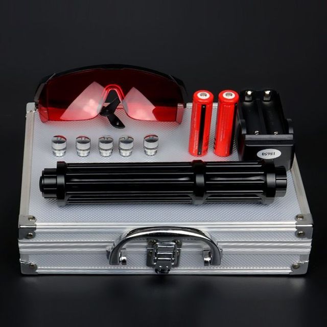 High-end Extended Gatling Rechargeable 450nm Blue Multi-pattern Laser Pointer With 18650 Battery