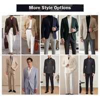 Ensemble de costume beige 2 pièces pour homme – Décontracté et professionnel, en polyester, idéal pour les affaires, les fêtes, les banquets et les trajets quotidiens