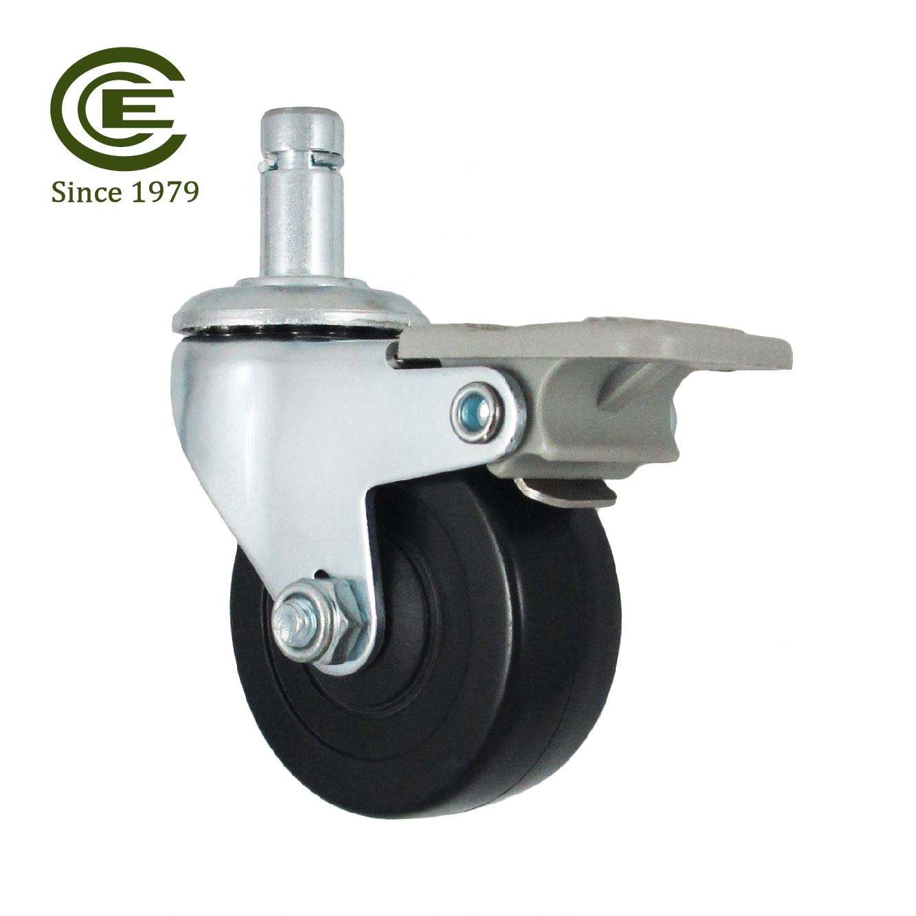 2 Caster Wheels With Brakes