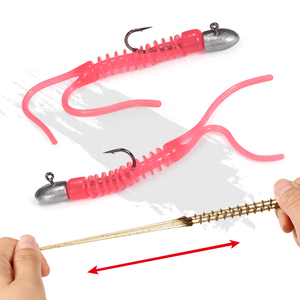 Spinpoler TPR leurres de pêche appâts souples Mini ver Ajing 55mm Isca artificiel flottant <span class=keywords><strong>Drop</strong></span> <span class=keywords><strong>Shot</strong></span> poisson de roche pêche sur glace lumineuse - Product Image 6