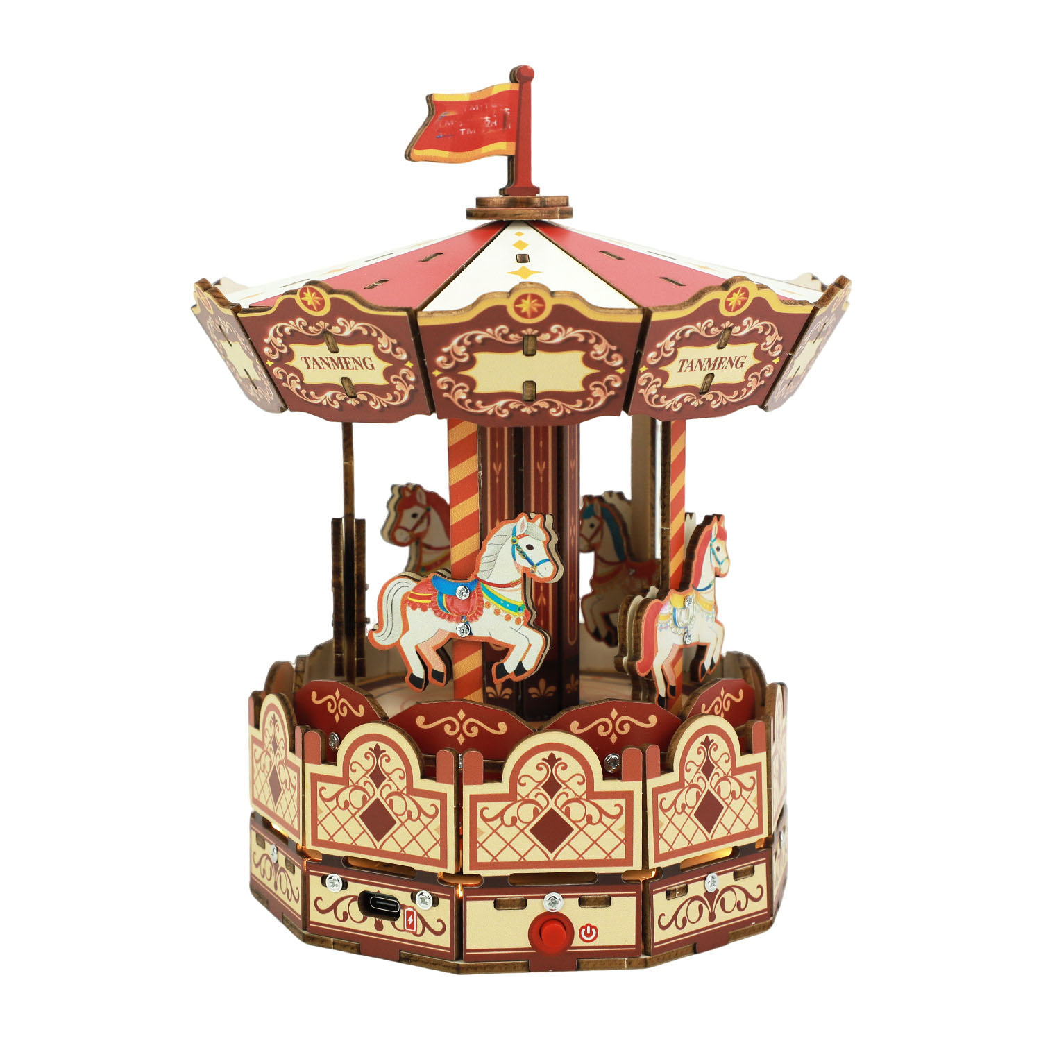 Boîte à musique de parc d'attractions carrousel