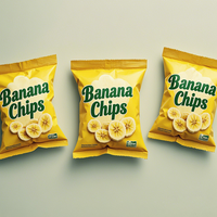 Emballage Flexible Personnalisé pour Chips de Pomme de Terre et Chips de Banane, Sachet Doypack à Impression Sur Mesure