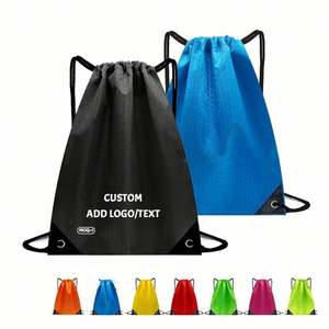 Custom Logo Eco-friendly <b>Drawstring</b> <b>Backpack</b> Stripe Design Waterproof Polyester Lining Sport Gym Bag for Volleyball Golf - Product Image 1