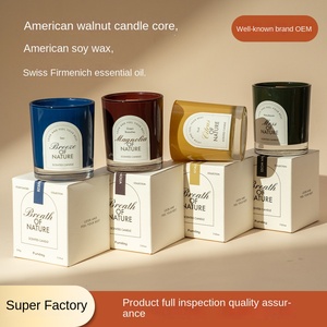 Vela de Aceite Esencial Vegetal de Alta Gama, Semielaborada, con Mecha de Madera, Sin Humo, Ecológica, de Base Gruesa y Color Spray, en Caja de Regalo - Product Image 4