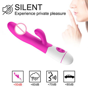 30 hız şarj edilebilir el silikon yetişkin Clit klitoral klitoris seks oyuncak G Spot çift motorlu tavşan vibratör kadınlar için kadın - Product Image 4