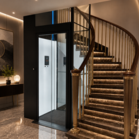 Ascenseur hydraulique contemporain à traction simple pour maisons, villas, hôtels, 235ème étage, grenier, ascenseur de sécurité pour personnes âgées, extérieur