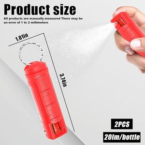 2 Pcs Factory Supply Self Defense Keychain for Women Sabre <b>Set</b> Personal Security Alarm Flashlight Night Safety Protection Mace - Product Image 6