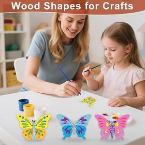<b>Spring</b> Crafts for Kids, Wooden <b>Spring</b> Ornaments to Paint, 8 Styles Unfinished Wood Crafts for Home Hanging <b>Decorations</b> - Product Image 4
