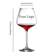 Fabricants de verres en gros – Verres à vin classiques hauts personnalisés en cristal soufflé à la main pour vin rouge avec logo