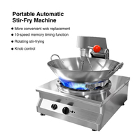 Machine de cuisson commerciale automatique pour riz frit, robot de cuisson intelligent à gaz GPL, wok de cuisson à agitation en acier inoxydable