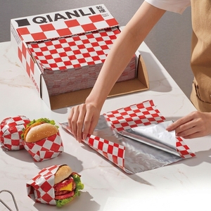 Carta da Imballaggio Personalizzata Resistente al Grasso in Alluminio per Alimenti, per Ristoranti e Caffetterie, con Stampa Logo - Product Image 6