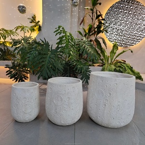 Pots de fleurs d'intérieur en argile de fibres de fleurs de lune, légers, durables et de haute qualité 2024, avec trou de drainage, pour le jardinage à domicile - Product Image 1