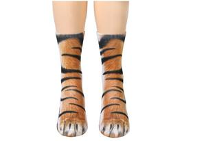 Vente en gros de chaussettes à sublimation <span class=keywords><strong>pour</strong></span> chat chien tigre ours cheval zèbre cochon guépard gorille <span class=keywords><strong>aigle</strong></span> impression 3D longues chaussettes à pattes d'animaux - Product Image 6