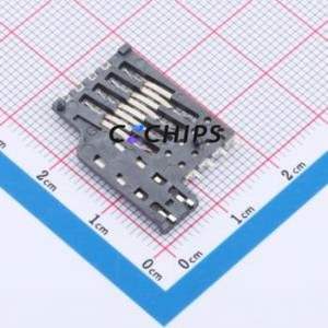 C7310-03 SIM Card Connector SMD Connector ( Body Max Height: 2mm )( Operating Temperature: -40℃~+85℃ ) - Product Image 2