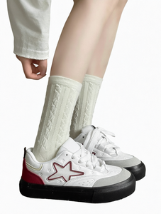Baskets décontractées à plateforme pour femmes, respirantes, à lacets, basses, style streetwear pour l'automne - Product Image 1