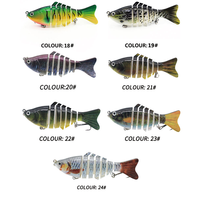 Nouveau appât de natation personnalisé 10cm 15.7g leurres de pêche animés Wobbler multi-articulés 7segments leurre dur en plastique