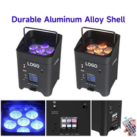 6x18W RGBWAUV batterie sans fil Uplight 108W lumière de scène pour DJ mariages DMX512 Mode de contrôle