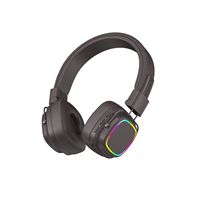 Casque supra-auriculaire pliable lumière LED casque de joueur sans fil de style rétro avec la norme Blue tooth V5.3