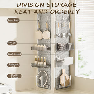 Organisateur mural Pegboard sans perçage, kit <span class=keywords><strong>de</strong></span> rangement modulaire adhésif DIY avec crochets et étagères pour la <span class=keywords><strong>cuisine</strong></span>, la salle <span class=keywords><strong>de</strong></span> bain, la maison - Product Image 5