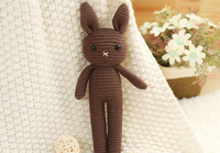 Jouets en crochet personnalisés en coton biologique pour bébé, lapin, 2021, jouets en crochet faits à la main, animaux en peluche kawaii