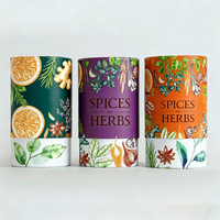 Tube en papier compostable de qualité alimentaire personnalisé pour le stockage des épices, sans BPA, inodore, hermétique, boîte à herbes et assaisonnements, emballage OEM
