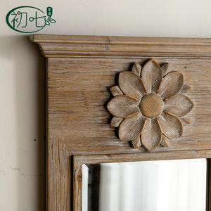 American Style Carved Full Length <b>Mirror</b> Wall Mounted <b>Rectangle</b> Handmade Wedding Decoration Dressing <b>Mirror</b> - Product Image 3