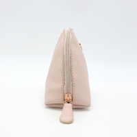 Pochette de maquillage personnalisée en cuir PU avec logo privé, petite trousse de toilette de voyage pour femme, organiseur de cosmétiques pour la beauté