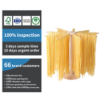 Séchoir à pâtes en bois pliable de grande taille pour pâtes fraîches, nouilles et spaghetti