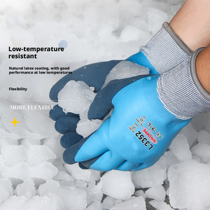 Cao Cấp Mù<span class=keywords><strong>a</strong></span> Đông Mềm Mại Thoải Mái Hai Lớp Cao Su Hoàn Toàn Tráng Lạnh Chịu Mài Mòn Găng Tay Ngoài Trời Làm Việc An Toàn Găng Tay Găng Tay - Product Image 5
