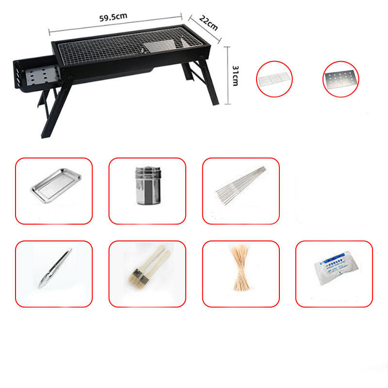 Square mesh pull-out grill