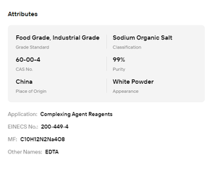 Sal de Tetrasodio EDTA de Alta Pureza para Detergentes de Lavandería, Tratamiento de Aguas e Industria Quelatante de Iones Metálicos - Product Image 6