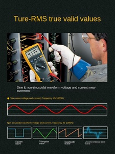มัลติมิเตอร์แบบดิจิตอล 175C True RMS รุ่น 179/177  แบบอัตโนมัติเต็มรูปแบบ ยูนิเวอร์แซล ผลิตในจีน - Product Image 2
