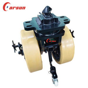 Ruedas para Contenedores de 20 Pulgadas con Núcleo de Hierro, PU, Rodamiento de Bolas Giratorio Doble, Ruedas Giratorias de Alta Resistencia Electrochapadas, Protectores de Rosca, Pedal Lateral - Product Image 4