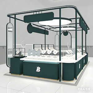 Vetrina in vetro lussuoso con cornice dorata, illuminazione LED, arco personalizzabile e resistente - Product Image 2