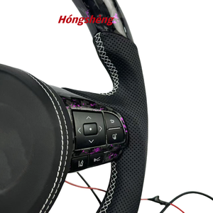 Lexus IS GS ES GX RX изготовленный на заказ Фиолетовый кованый из углеродного волокна светодиодный руль и рычаги переключения передач модель GS350 - Product Image 4