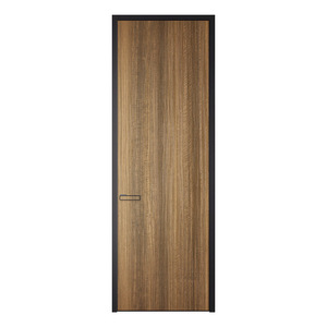Puerta Interior Minimalista de Madera Maciza con Acabado de Superficie, Apertura Manual, Aislamiento Acústico - Product Image 1