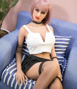 Bambola Sessuale Robot Domestricia con Sedere Aperto, Giocattoli Sessuali in TPE Realistici e Impermeabili, Capelli Rosa, Include Set di Lingerie, Opzioni Disponibili - Product Image 1