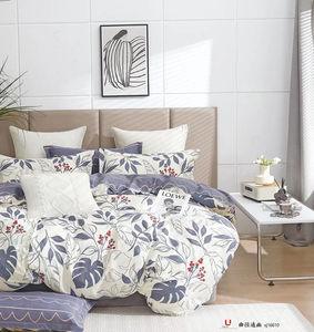 थोक 100% कपास बेडशीट 2026 लोकप्रिय पैटर्न बेडशीट सेट सॉफ्ट टच बेडलिनन डवेट कवर सेट - Product Image 5