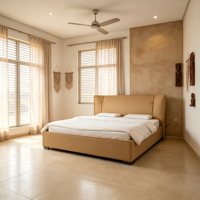 WINMAX Lit Moderne de Luxe en Cuir Véritable Rembourré, Confortable, Taille King Queen, Modulaire pour Maison et Hôtel 2522