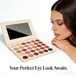 30 Color Nude <strong>Eyeshadow</strong> Palette Multi-Finish Matte Shimmer Glitter Eye Shadow Waterproof Long Lasting Makeup Palette for Daily - Product Image 1