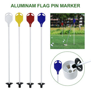 Set tiang bendera Golf dan cangkir, alat bantu latihan Golf hijau, tongkat bendera dapat dilepas - Product Image 4