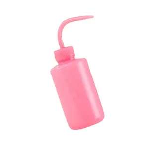 Boquilla de botella de punta de aguja de limpieza de enjuague rosa de 250ml, engrasador de plástico para botellas de plástico versátiles de aceite y agua