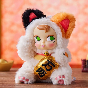 Miniso samsam Fortune mèo vinyl sang trọng Keychain dễ thương món quà lễ hội với mờ mặt đồ chơi âm nhạc mù hộp trang trí - Product Image 6