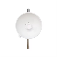 QTECH Antenne Parabolique 50 km à Gain Élevé PTP/PTMP Echo 2 D Double Bande 2.4GHz/5GHz 2x2 MIMO TDMA CPE Routeur Blanc pour Accès Sans Fil Extérieur
