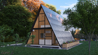 Maison conteneur moderne à prix d'usine CDPH, maison préfabriquée de luxe en rondins, maison triangulaire extérieure, mini-maison