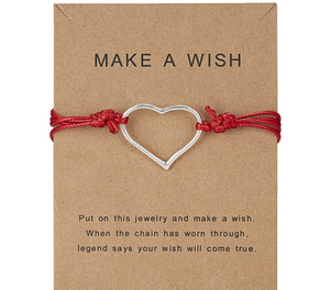 Lettre <span class=keywords><strong>d</strong></span>'amour personnalisée Charm faire un vœu bracelets <span class=keywords><strong>en</strong></span> corde rouge femmes Love Heart Birds Leaf bracelets sur cartes Cadeaux <span class=keywords><strong>d</strong></span>'amitié - Product Image 4