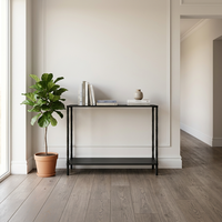 Table console en métal et bois au design moderne, table d'appoint avec détails torsadés pour l'entrée de la maison, le salon, la chambre à coucher, l'hôtel pour l'appartement