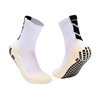 Chaussettes de football unisexes en tricot épais avec dos en tissu éponge, antidérapantes avec points adhésifs, respirantes, professionnelles, ODM, chaussettes athlétiques pour adultes