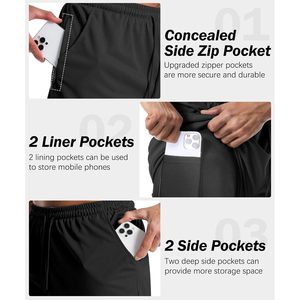 Pantalones Cortos Deportivos para Hombre FOXA, Ligeros, de 5-7 Pulgadas, con Bolsillos, de Secado Rápido, para Entrenamiento Atlético - Product Image 4