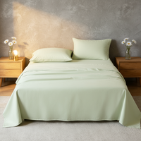 Ensemble de draps de luxe 100% bambou, taille Queen, literie douce et soyeuse